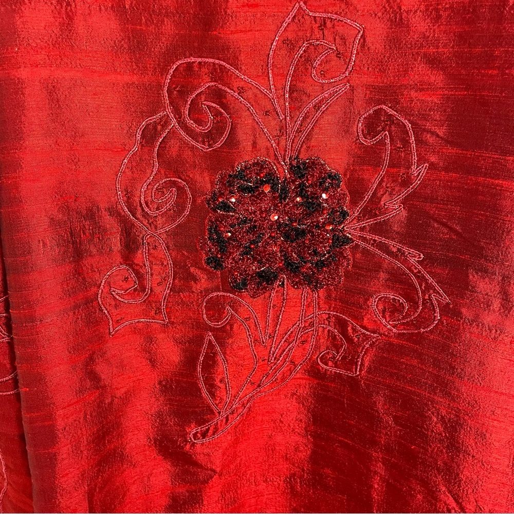 Anage Red Embroidered Jacket, M - Picture 7 of 8